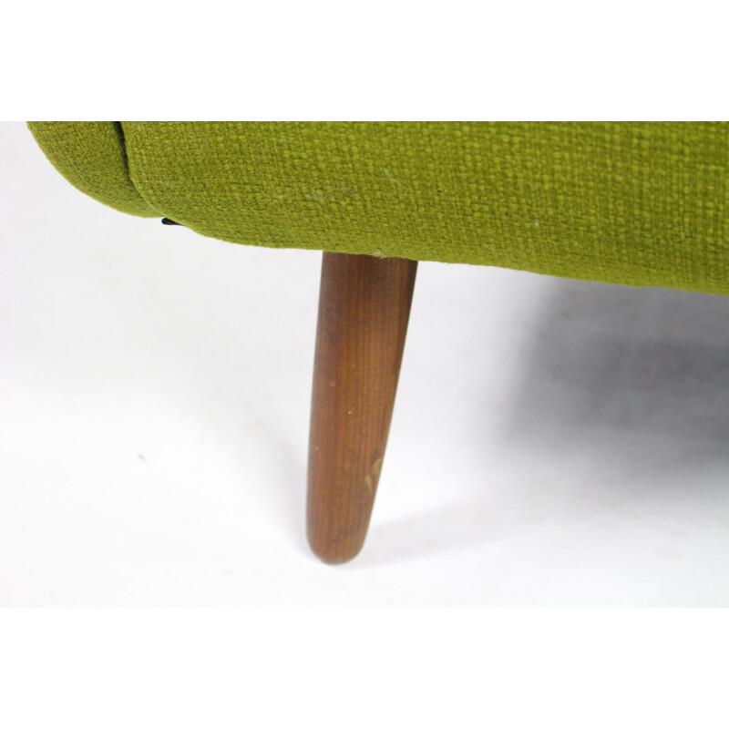 Vintage green armchair in Rosewood by H.W. Klein - 1960s