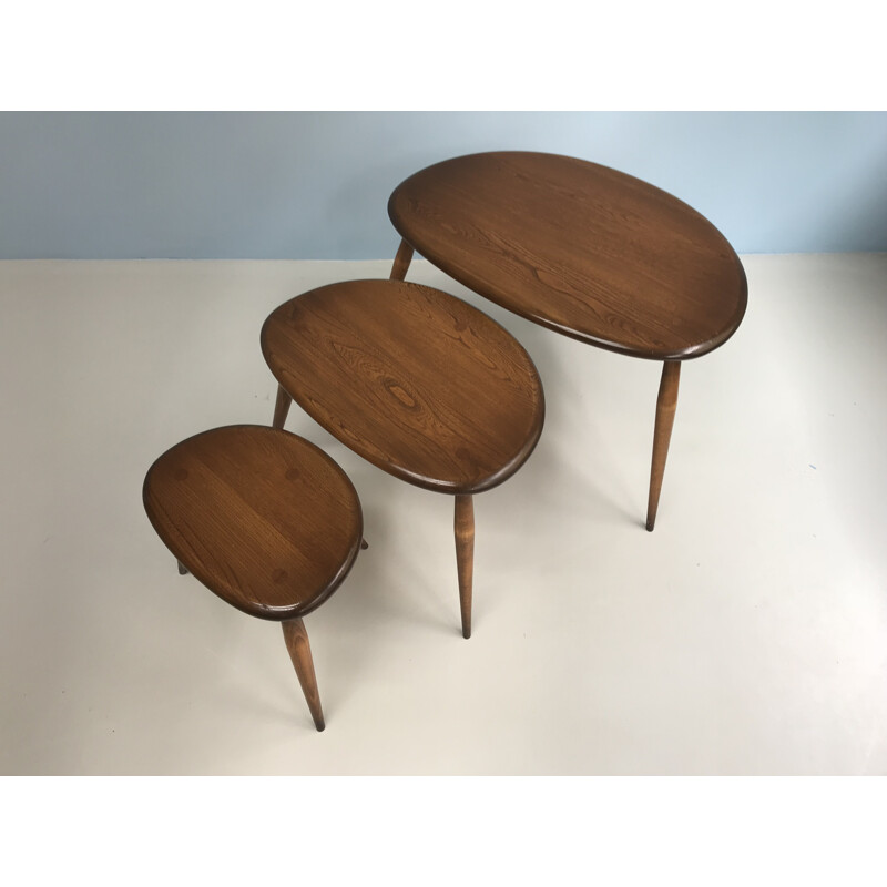 Tables gigognes vintage par Luciano Ercolani pour Ercol - 1960