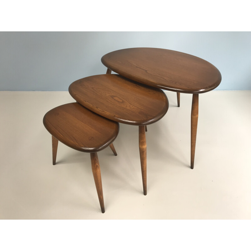 Tables gigognes vintage par Luciano Ercolani pour Ercol - 1960