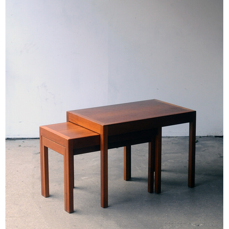 Vintage teak nesting tables by Hans Wegner for Andreas Tuck - 1960s