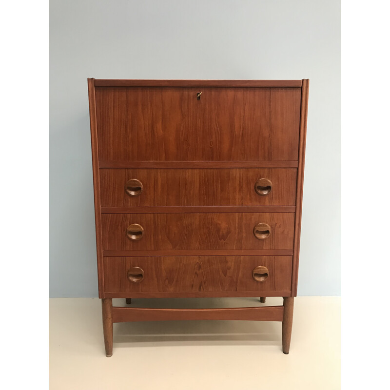 Vintage danish teak secretary - 1960s