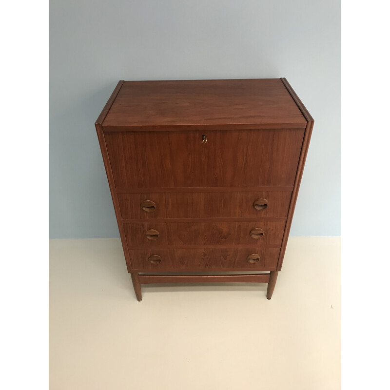 Vintage danish teak secretary - 1960s