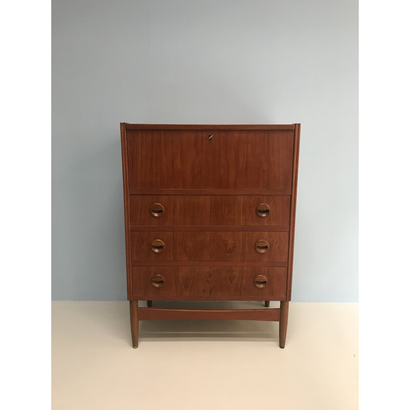 Vintage danish teak secretary - 1960s