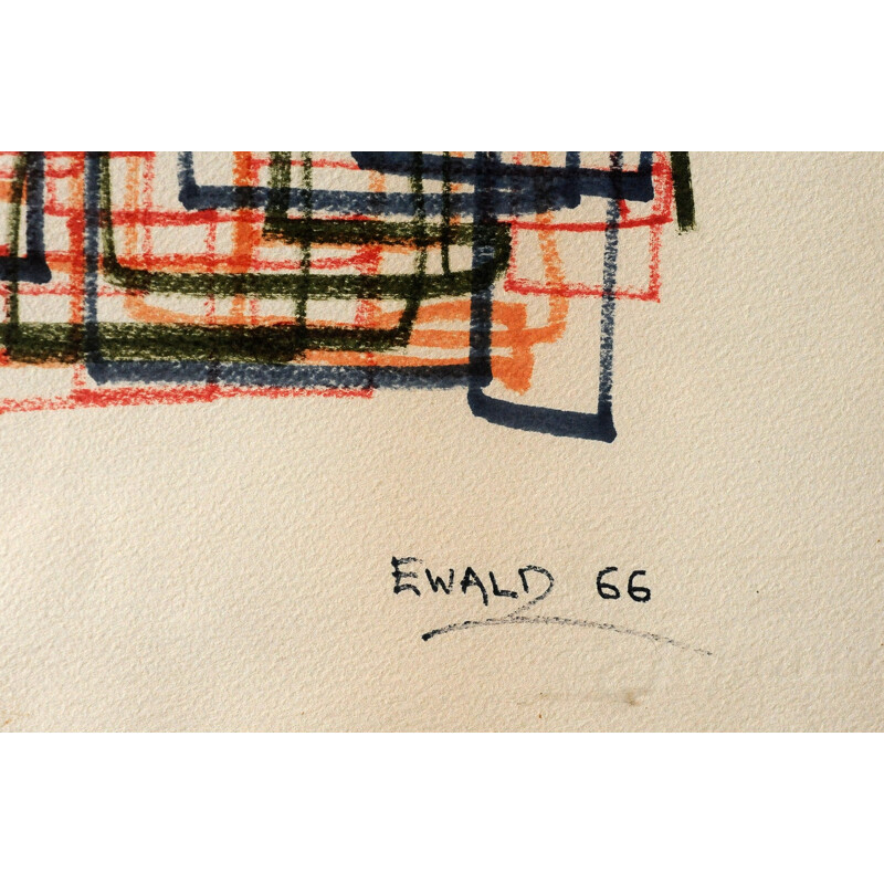 Vintage painting by Ewald - 1960s