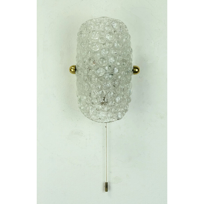 Vintage Glass Wall Lamp - 1960s