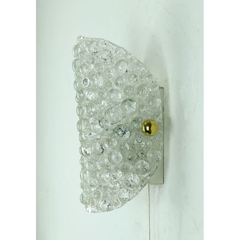 Vintage Glass Wall Lamp - 1960s