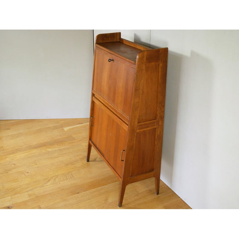 Vintage oak secretary - 1950s