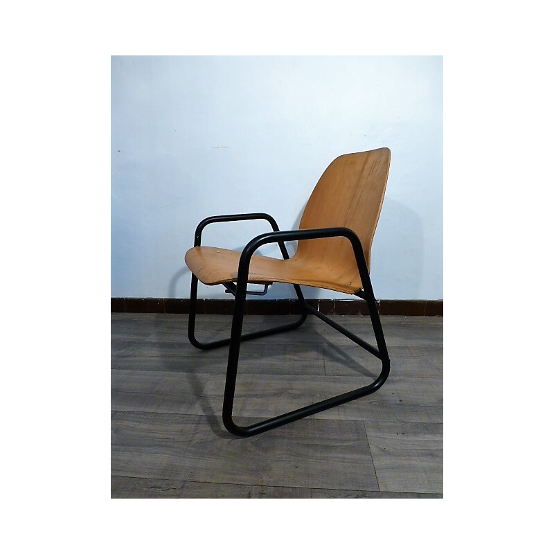 Vintage transformable chair into armchair - 1970s