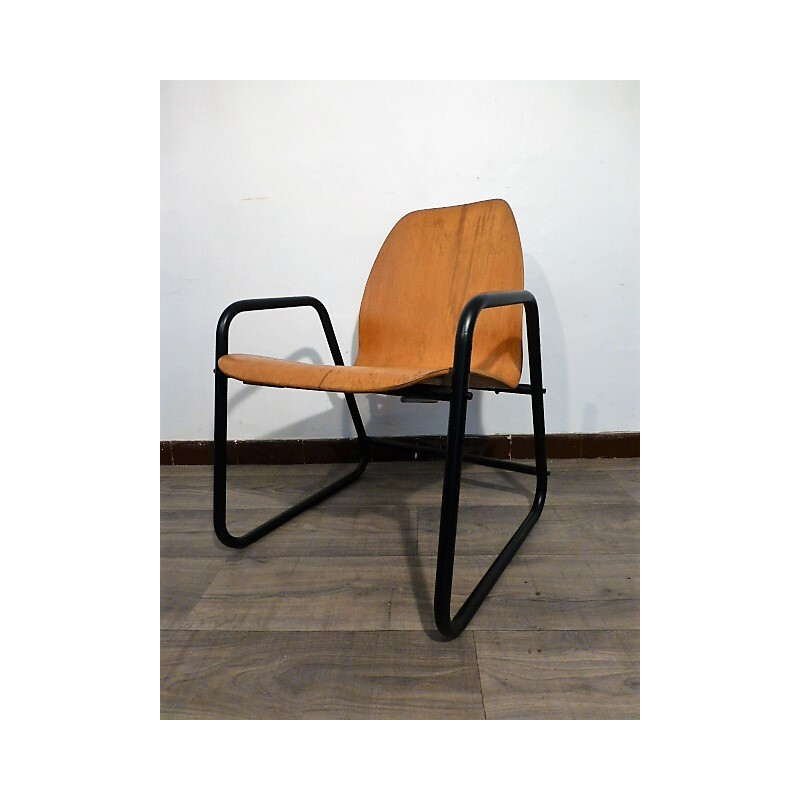 Vintage transformable chair into armchair - 1970s