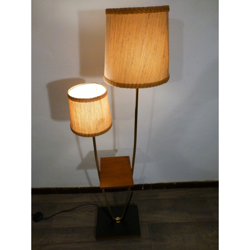 Vintage brass floor lamp - 1950s