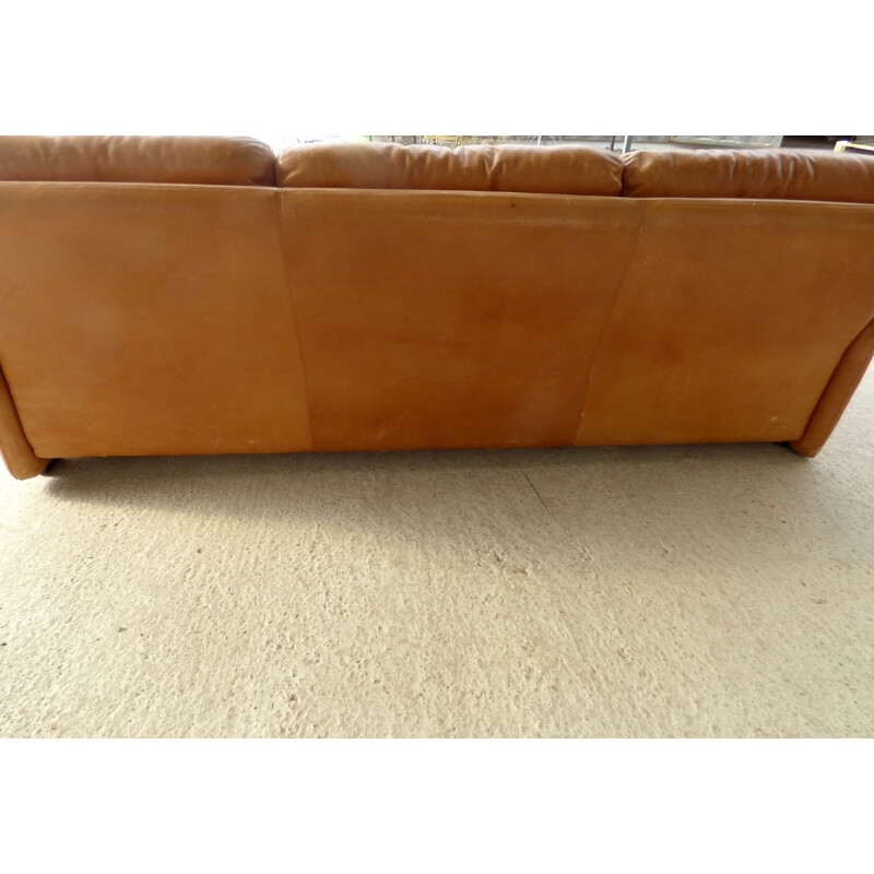 Vintage sofa leather coronado by Sofia Tobia & Afra Scarpa - 1970s