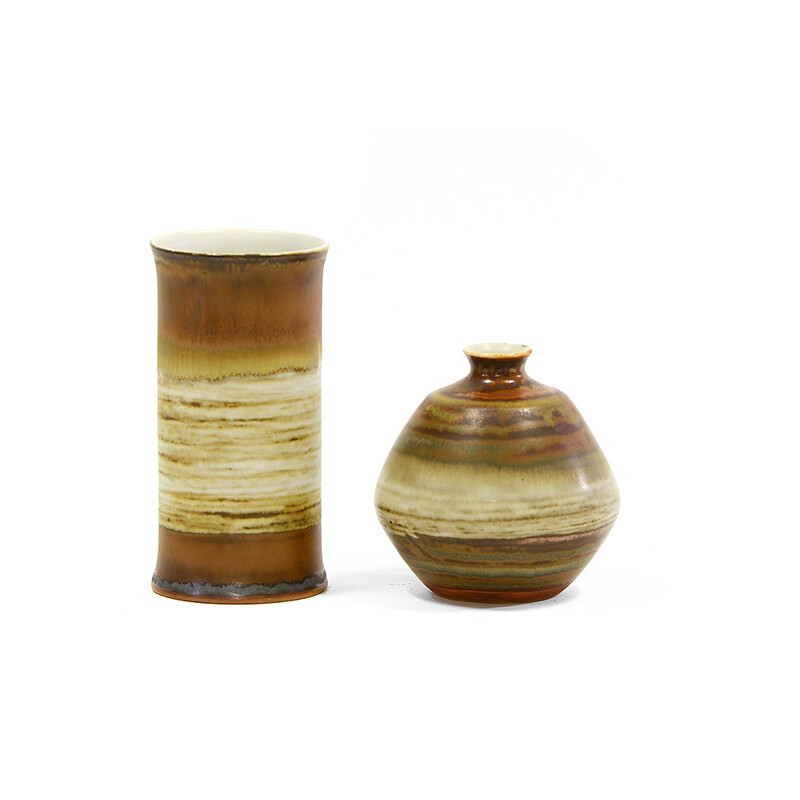 Ein Paar Vintage-Vasen aus Steinzeug von John Andersson für Höganäs keramik, Schweden 1960