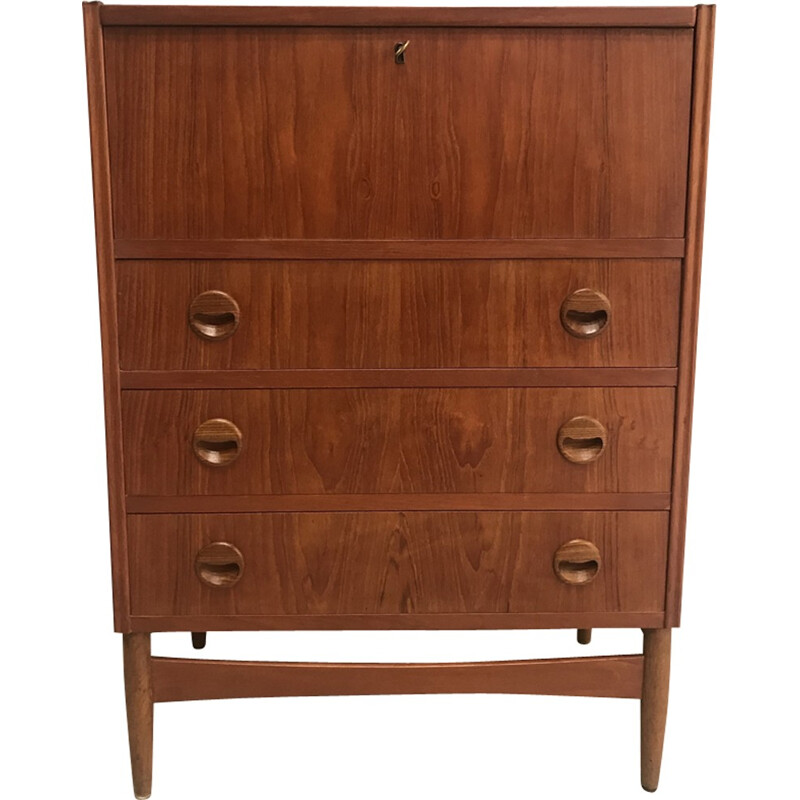 Vintage danish teak secretary - 1960s