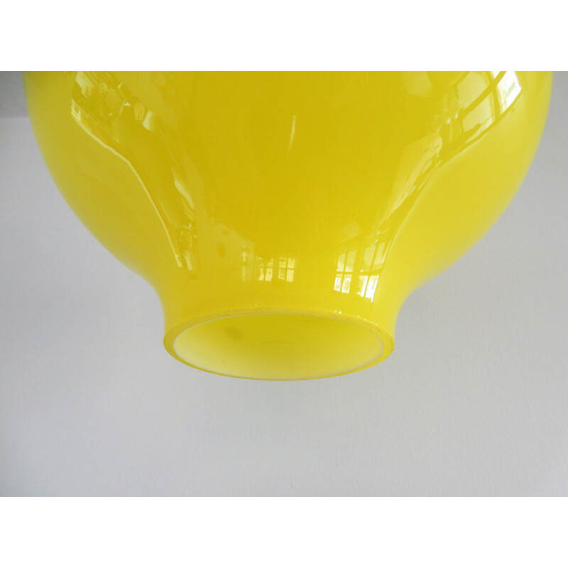 Vintage Yellow glass pendant lamp by Hans Agne Jakobsson for Markaryd, Sweden - 1960s