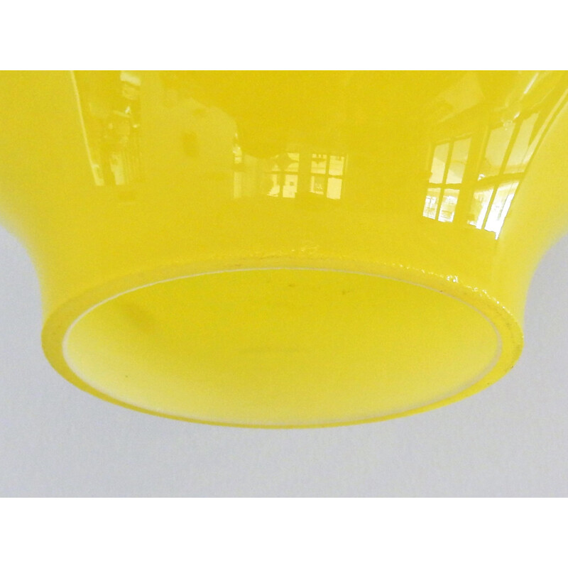 Vintage Yellow glass pendant lamp by Hans Agne Jakobsson for Markaryd, Sweden - 1960s