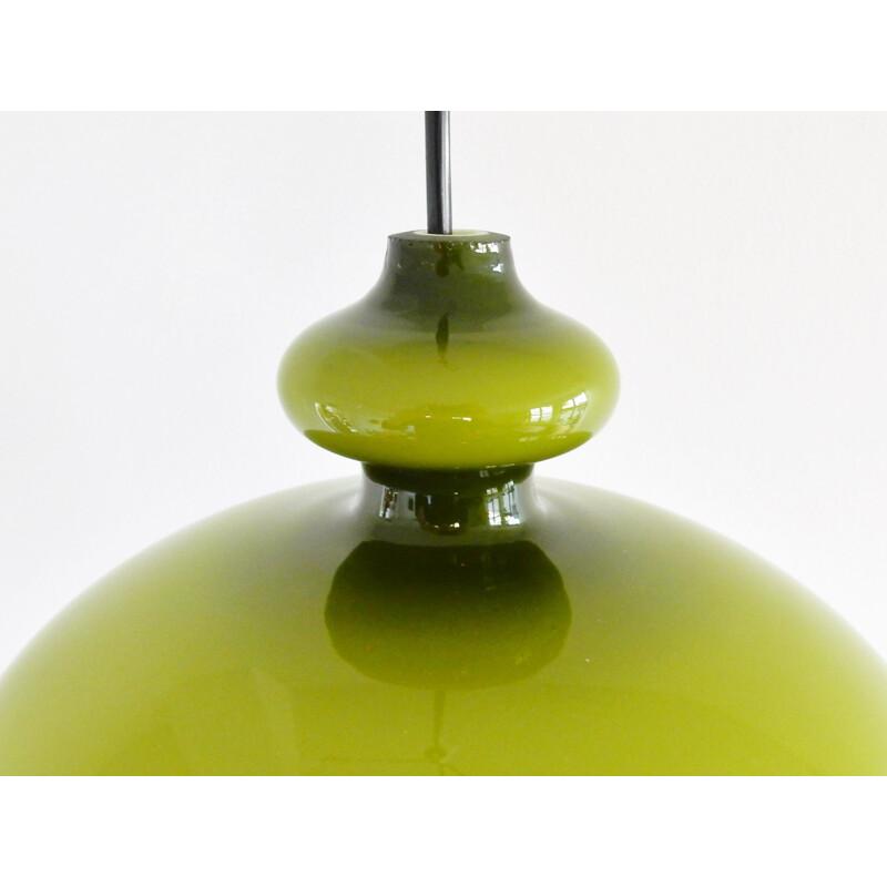 Vintage Green glass pendant lamp by Hans Agne Jakobsson for Markaryd, Sweden - 1960s