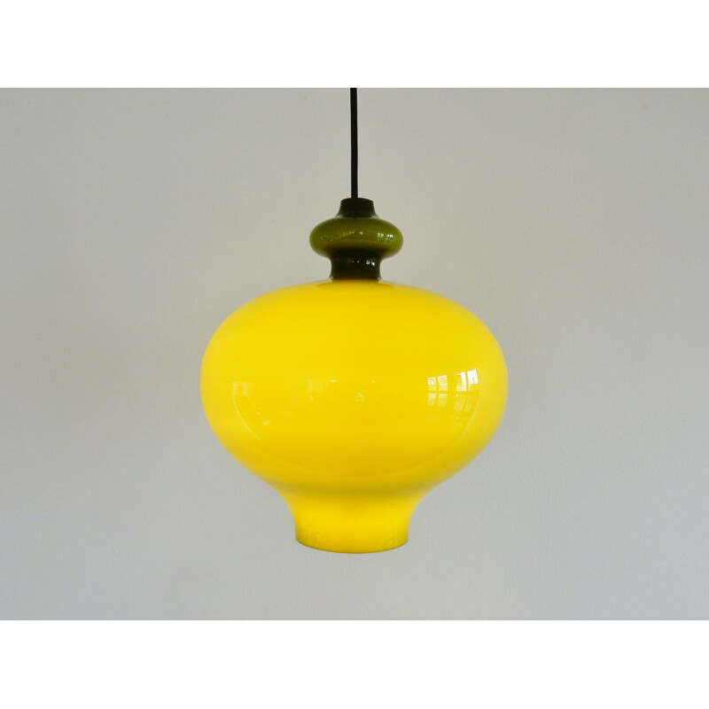 Vintage Green glass pendant lamp by Hans Agne Jakobsson for Markaryd, Sweden - 1960s