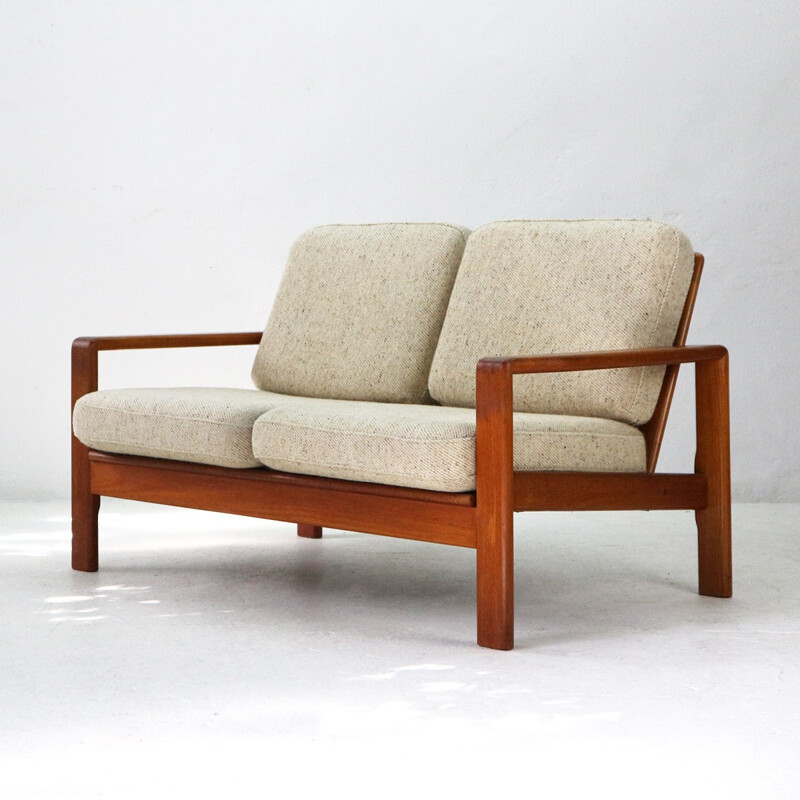 Vintage Danish Teak 2 Seater Sofa - 1970s