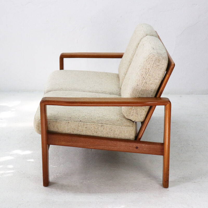 Vintage Danish Teak 2 Seater Sofa - 1970s