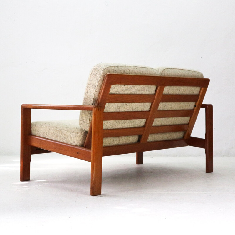 Vintage Danish Teak 2 Seater Sofa - 1970s