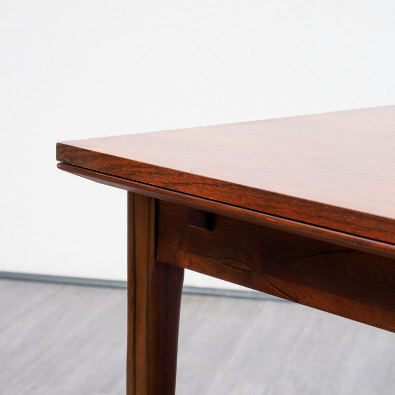 Large extendable dining table in rosewood - 1960s