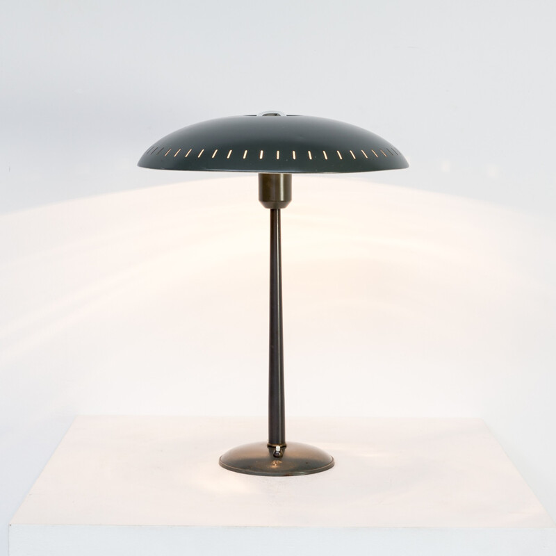 Lampe de table vintage noire par Louis Kalff pour Philips - 1950