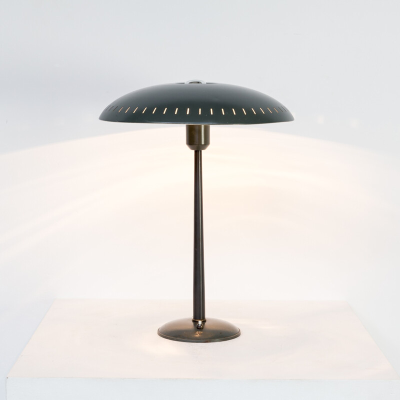 Vintage black table lamp by Louis Kalff  for Philips - 1950s