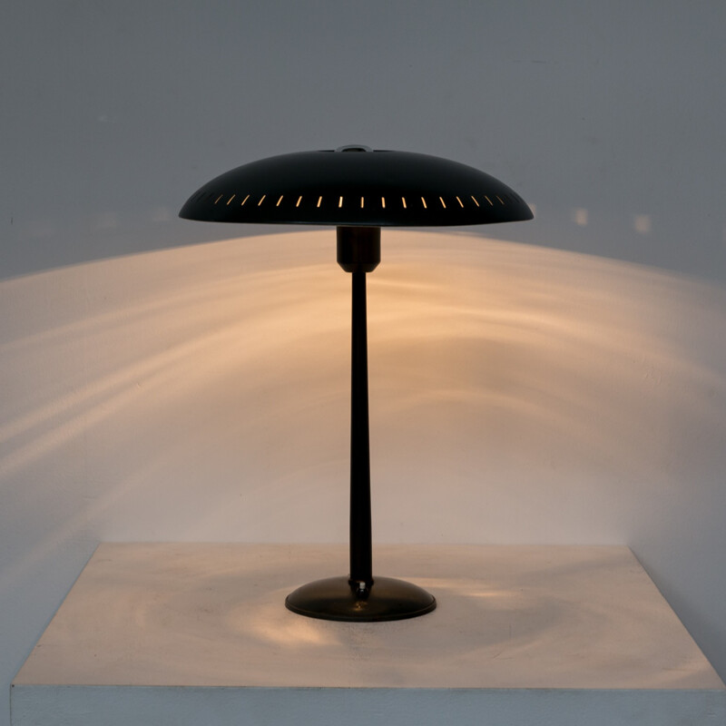 Vintage black table lamp by Louis Kalff  for Philips - 1950s