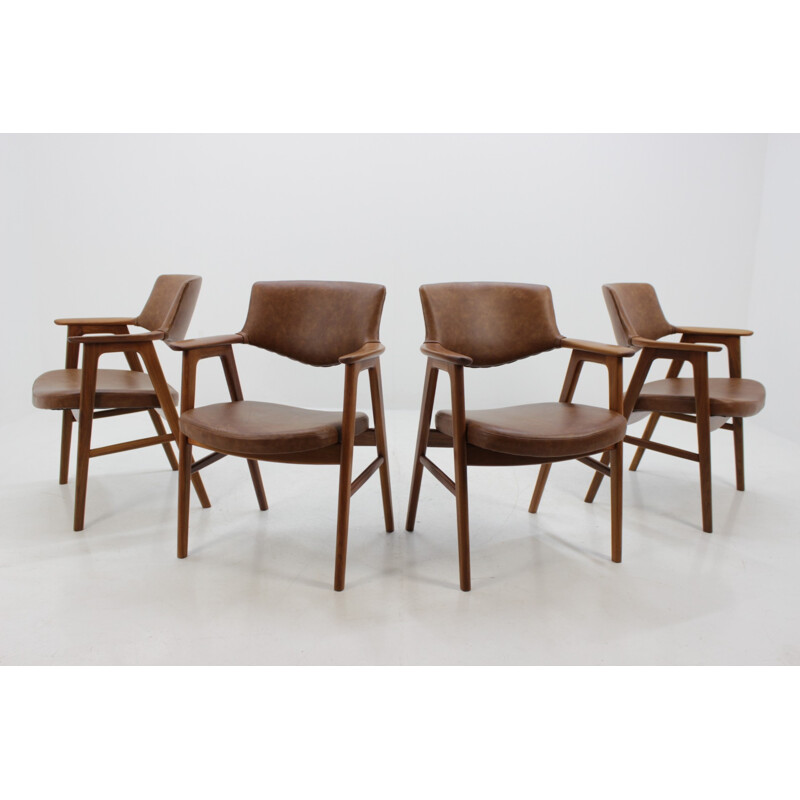 Set of 4 armchairs by Erik Kirkegaard Armchairs for Høng Stolefabrik - 1960s