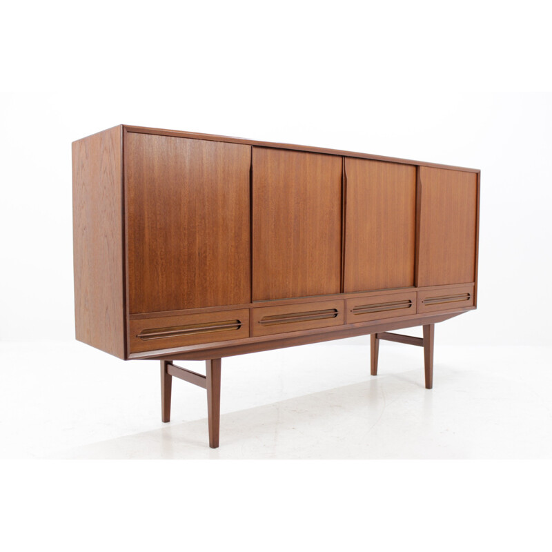 Vintage Danish Teak Highboard by Eijvind Johansson - 1960s