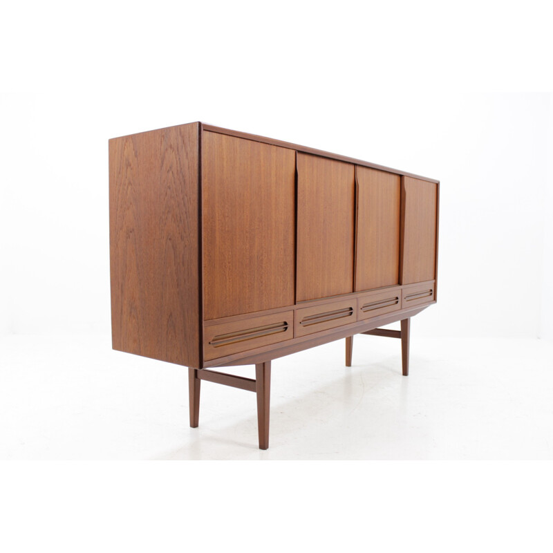 Vintage Danish Teak Highboard by Eijvind Johansson - 1960s