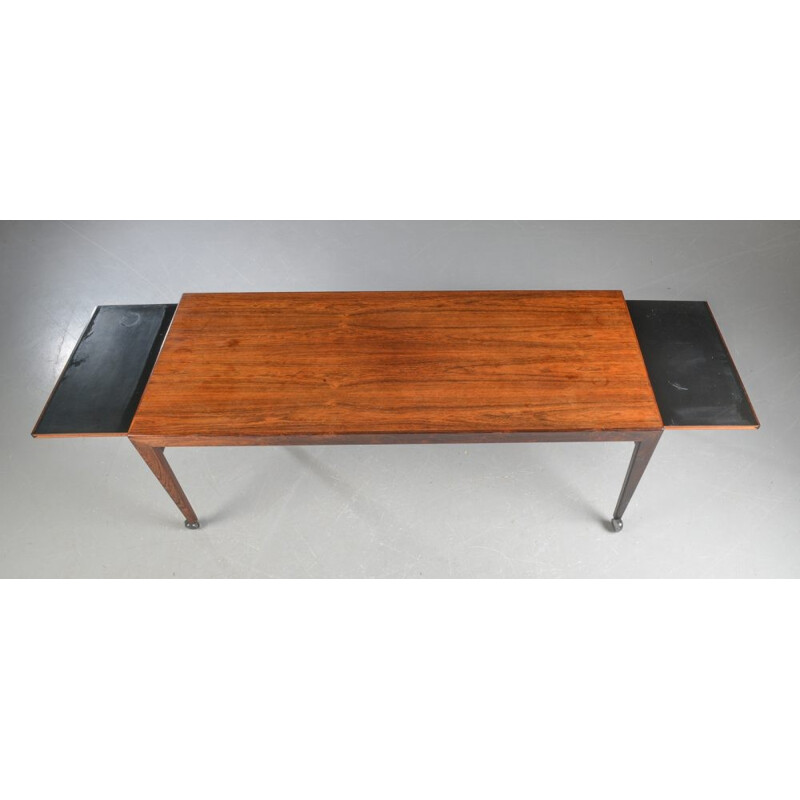 Vintage Coffee table on wheels by Johannes Andersen - 1960s