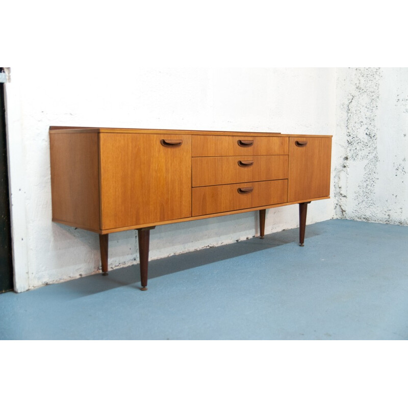 Enfilade scandinave vintage en teck - 1960