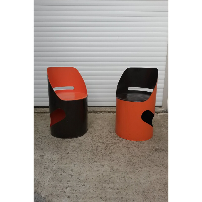 Set of 2 vintage chairs by Jean Louis Avril - 1960s