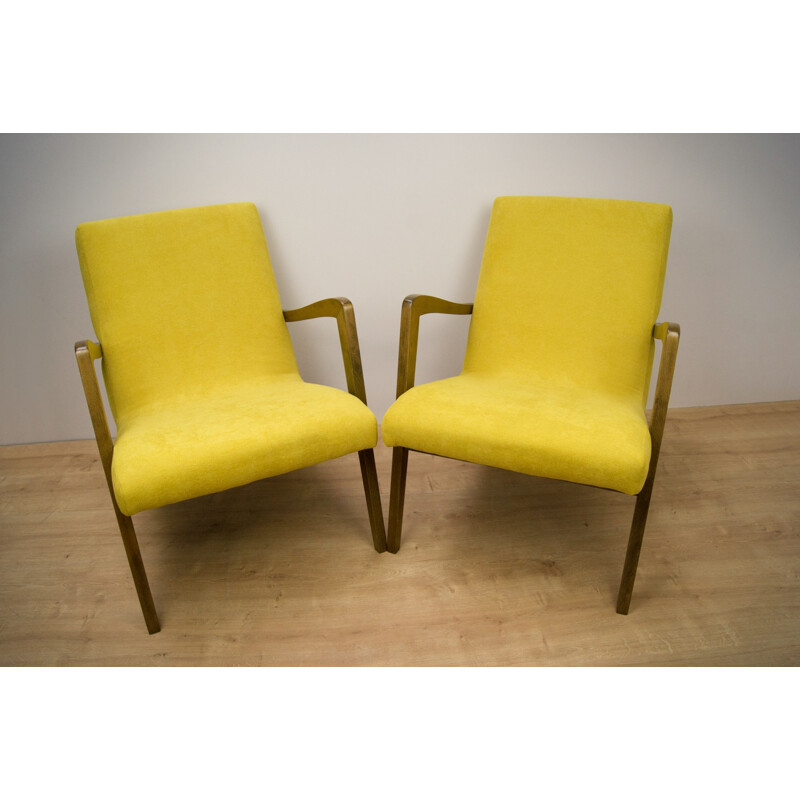 Vintage set of 2 Model 300-138 Armchairs from Bystrzyckie Furniture Factory - 1960s