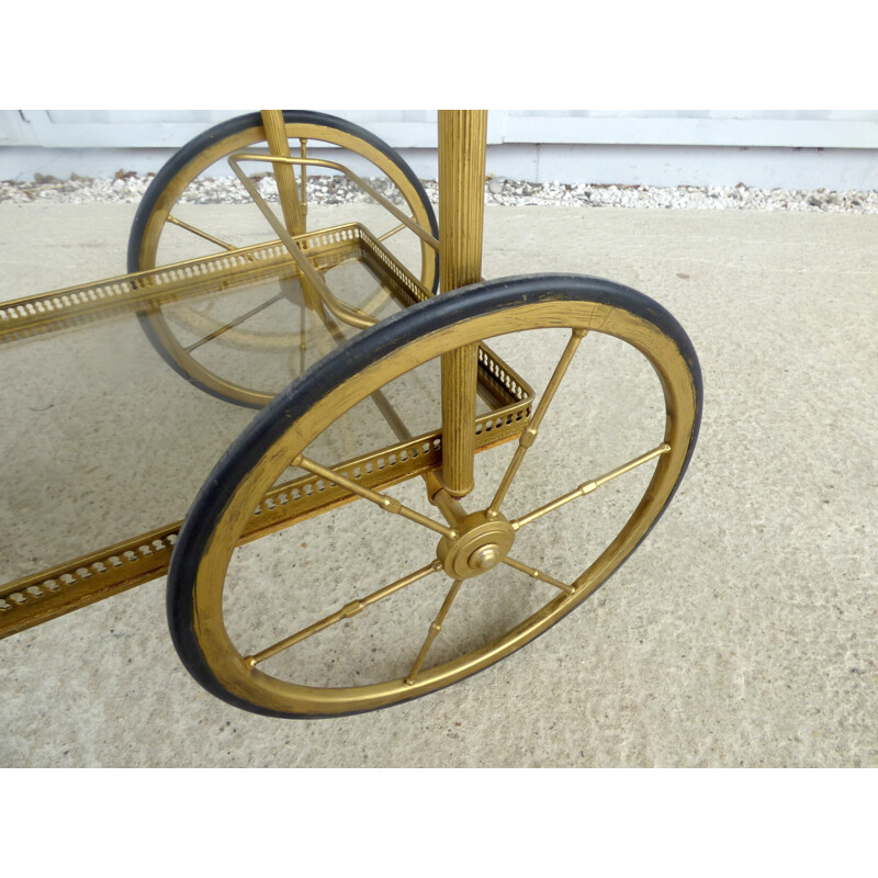 Vintage Golden rolling table - 1950s