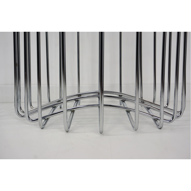 Pair of vintage chromed iron bar stools - 1970s