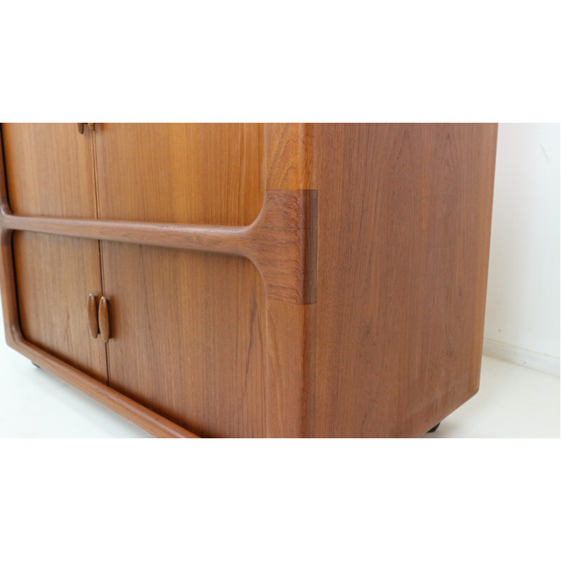 Vintage modern highboard with tambour doors - 1970s