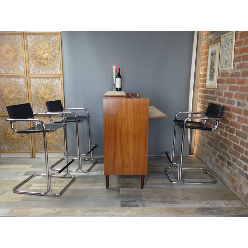 Set of 4 Mart Stam design vintage bar stools - 1960s