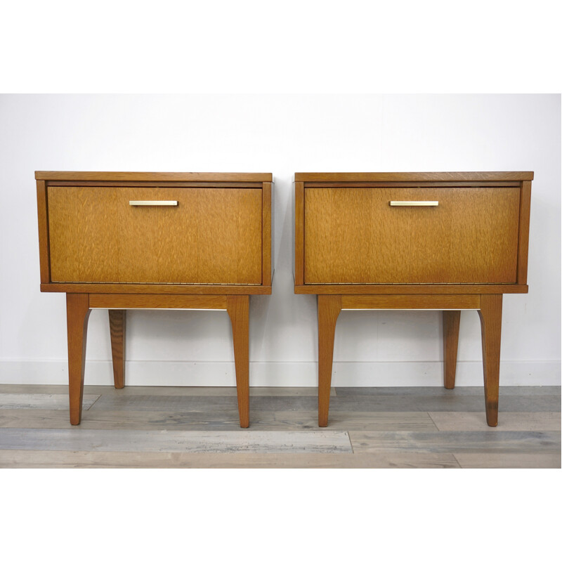 Pair of vintage Bedside Tables in wood - 1950s