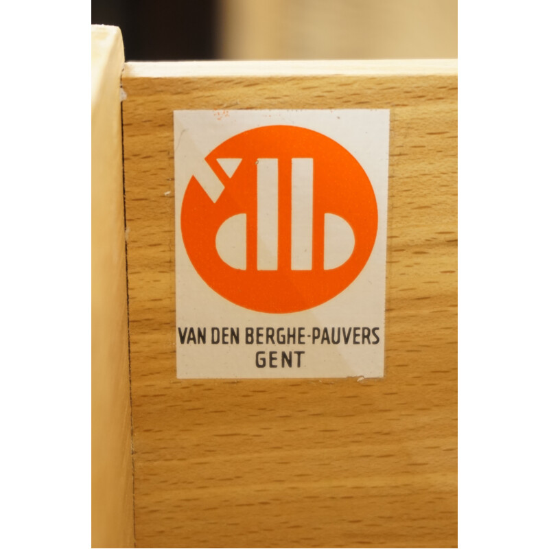 Vintage wooden chest of drawers by Bob Van Den Berghe for Van Den Berghe Pauvers - 1960s