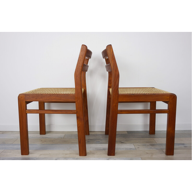 Set of 4 vintage Danish chairs in teak by Jorgen Henrik Moller - 1960s