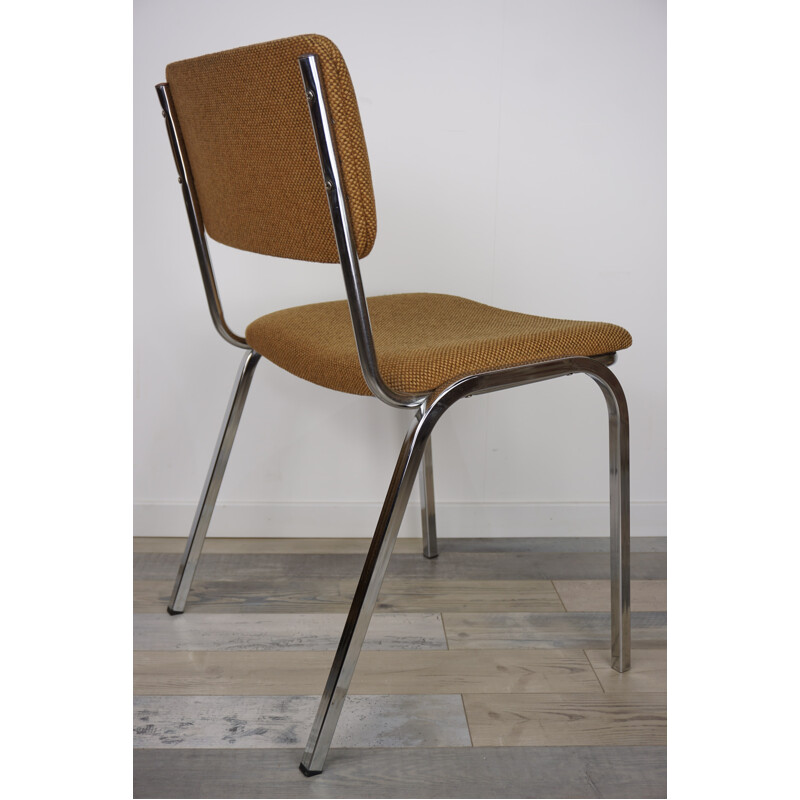 Suite de 6 chaises vintage chromées - 1970