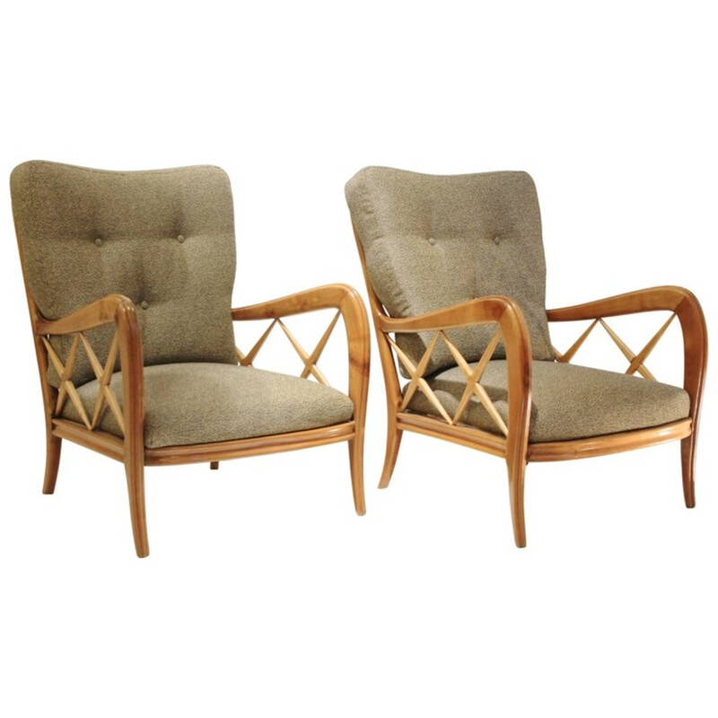 Pair of vintage armchairs by Ulrich Guglielmo - 1950s