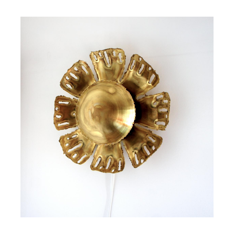 Vintage Flower brass lamp by Svend Aage Holm Sørensen for Holm Sørensen & Co - 1960s