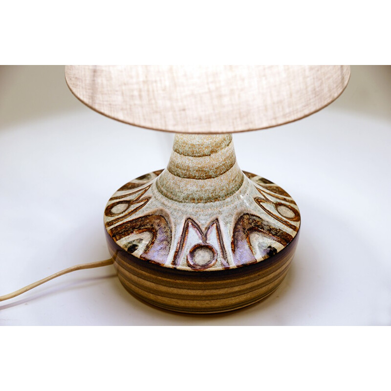 Vintage stoneware table lamp by Noomi Backhausen & Arne Finne - 1960s