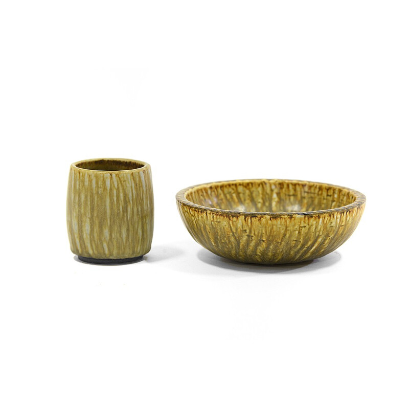 Cup and bowl "Rubus" by Gunnar Nylund for Rörstrand - 1960s