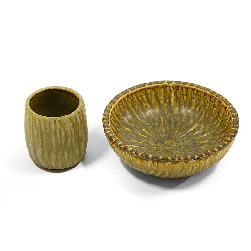 Cup and bowl "Rubus" by Gunnar Nylund for Rörstrand - 1960s