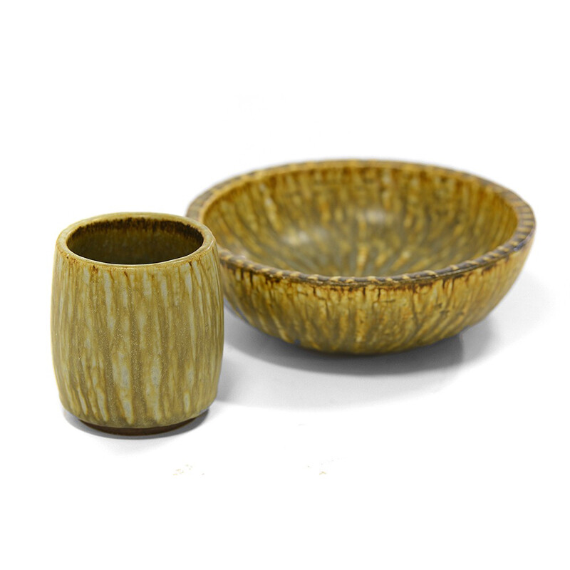 Cup and bowl "Rubus" by Gunnar Nylund for Rörstrand - 1960s