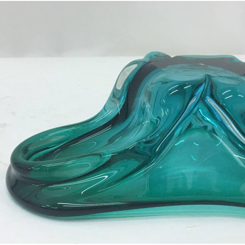 Vintage Submerged Murano Glass Ashtray - 1970s